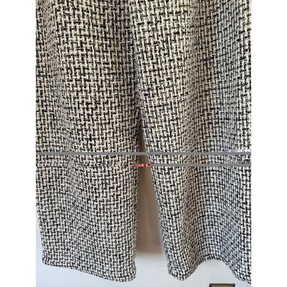 Commense Houndstooth Tweed High Rise Wide Leg Trouser Pants Women’s Size XL - Picture 8 of 11